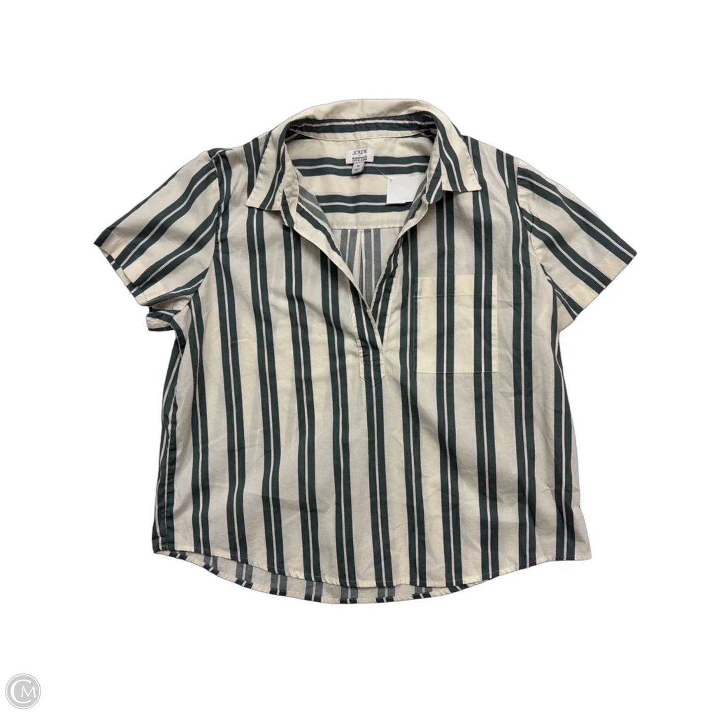 Top Short Sleeve By J. Crew In Striped Pattern, Size: M