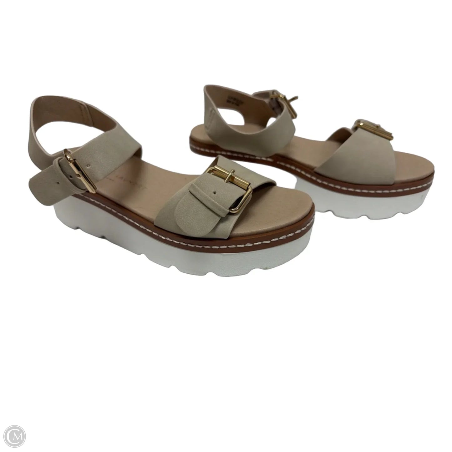 Sandals Heels Platform By Chinese Laundry In Tan, Size: 6.5