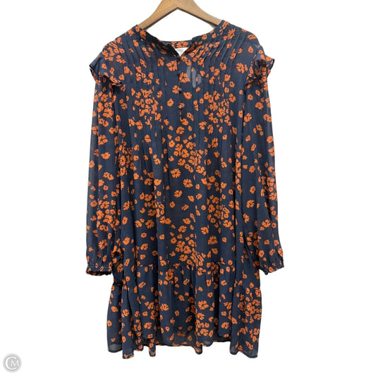 Dress Casual Midi By Time And Tru In Floral Print, Size: Xl