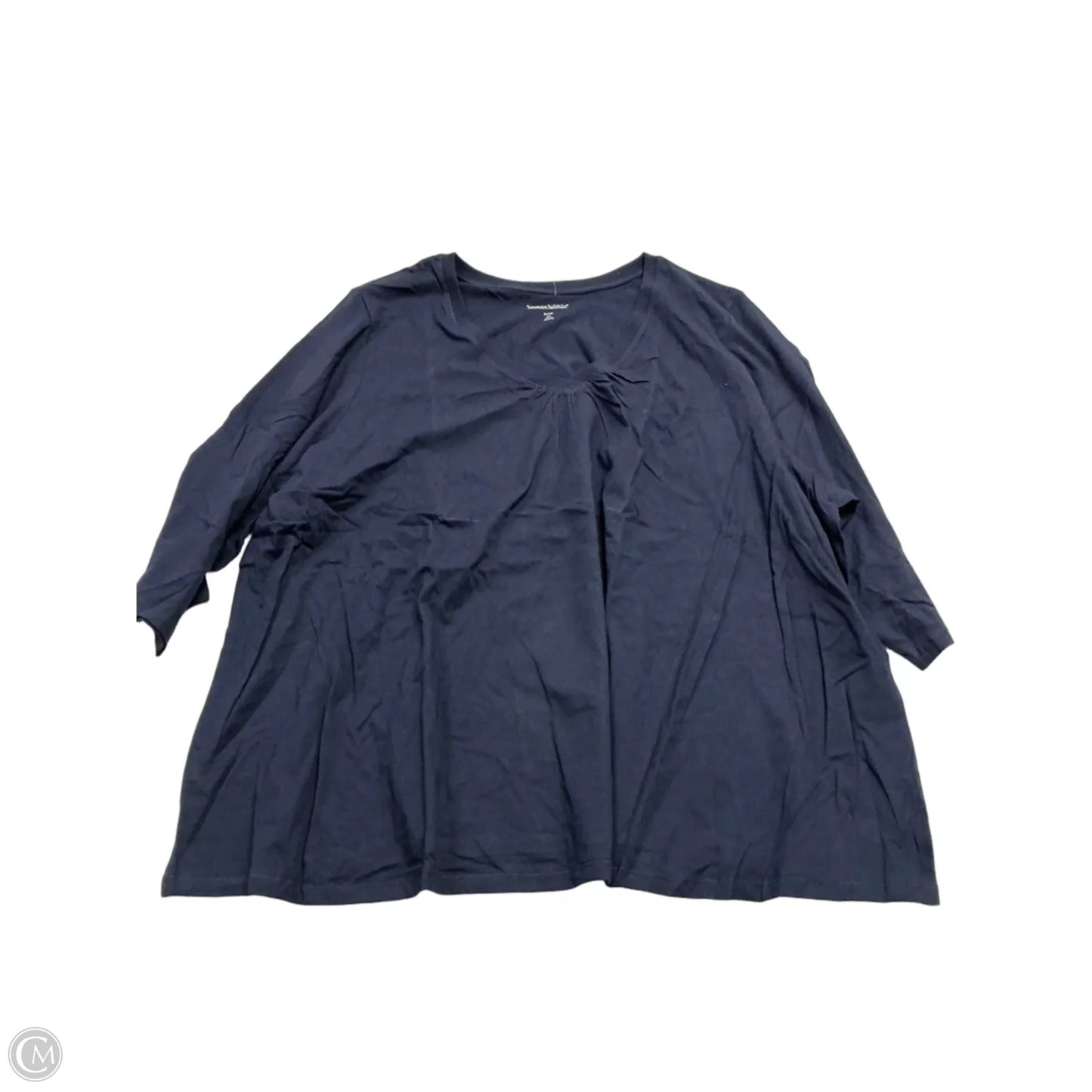 Top Long Sleeve By Woman Within In Blue, Size: 4x