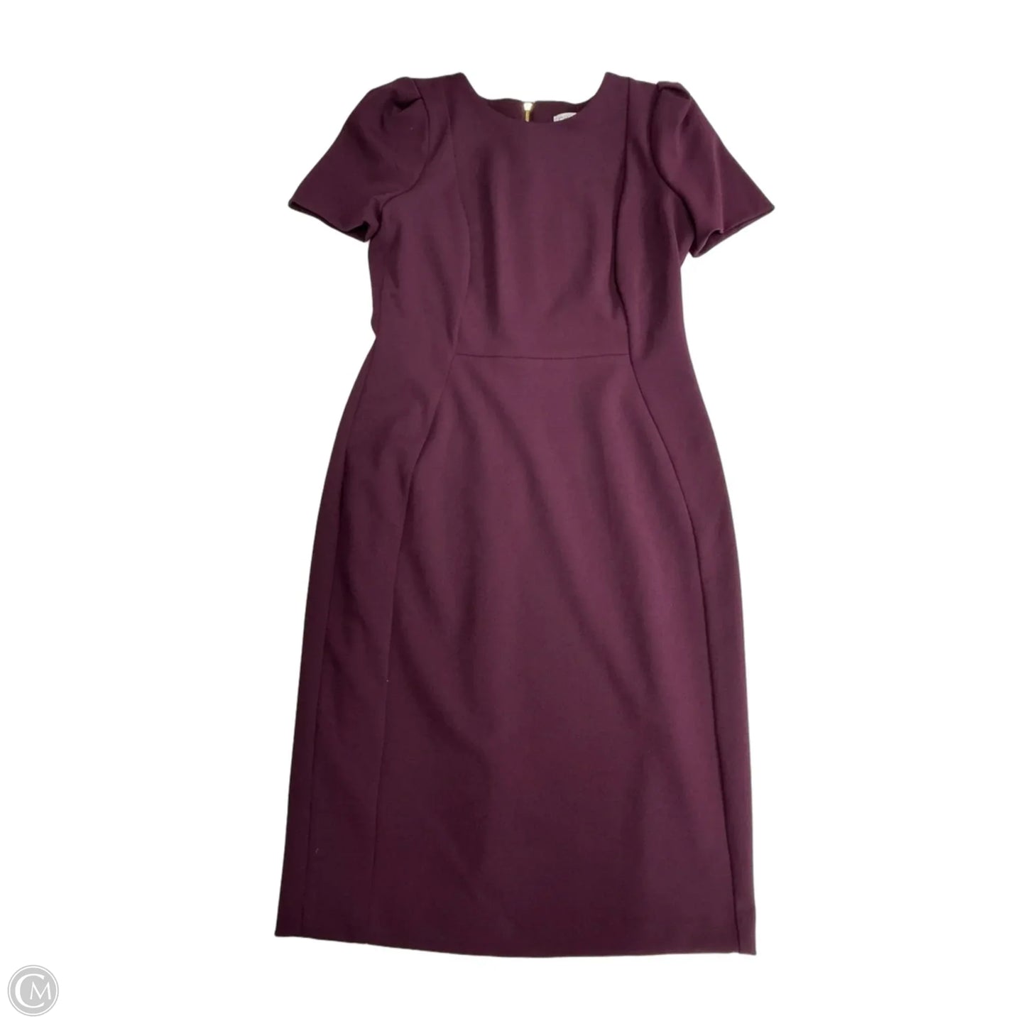 Dress Work By Calvin Klein In Maroon, Size: S