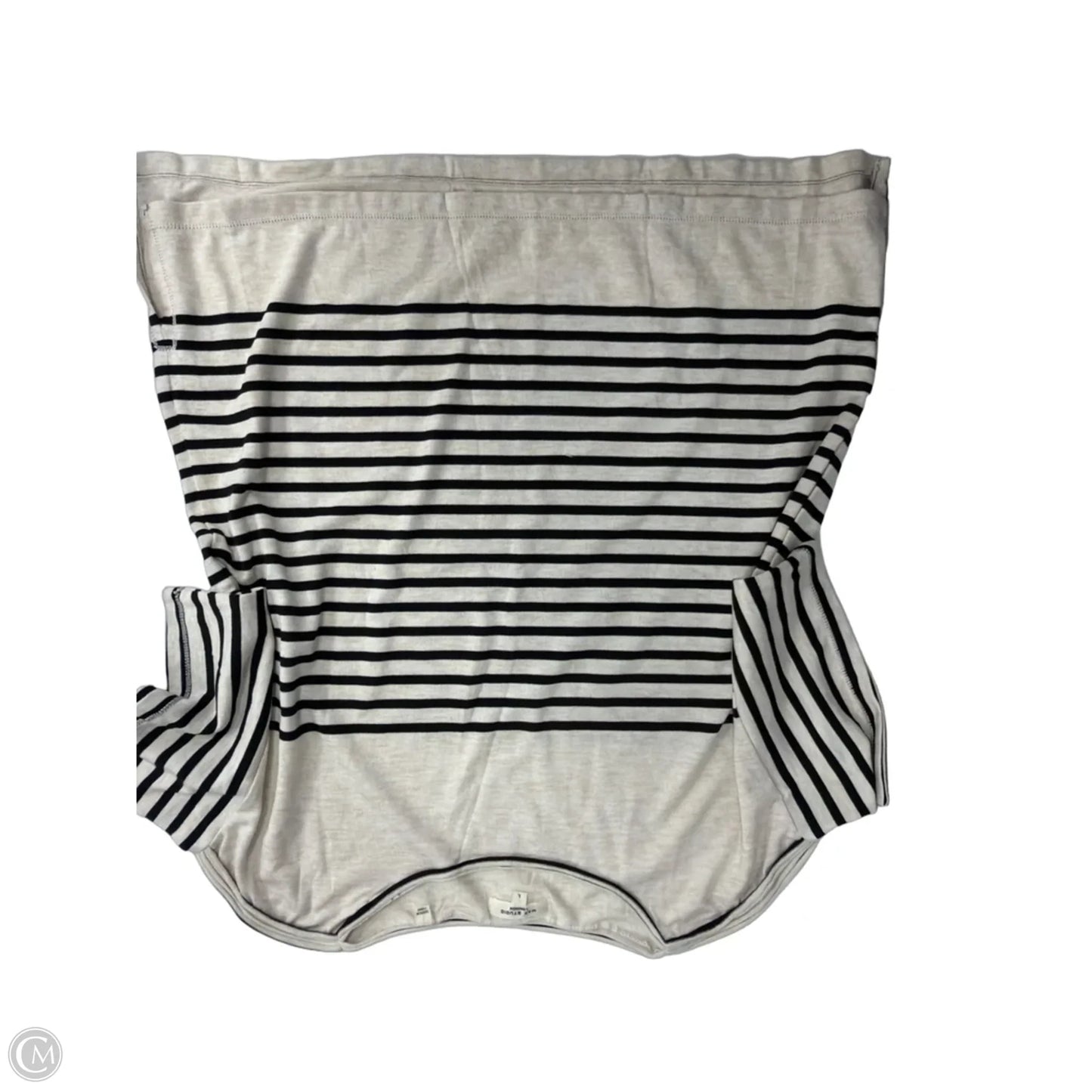 Top Short Sleeve By Max Studio In Striped Pattern, Size: L