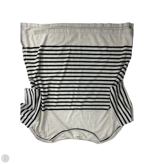 Top Short Sleeve By Max Studio In Striped Pattern, Size: L