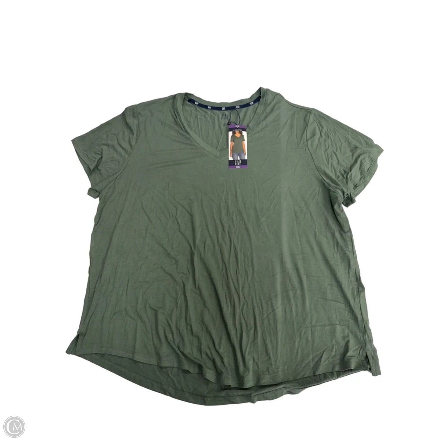Top Short Sleeve Basic By Gap In Green, Size: 2x