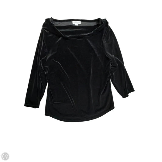 Top Long Sleeve By Coldwater Creek In Black, Size: M