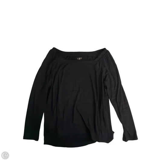 Top Long Sleeve By Loft In Black, Size: M