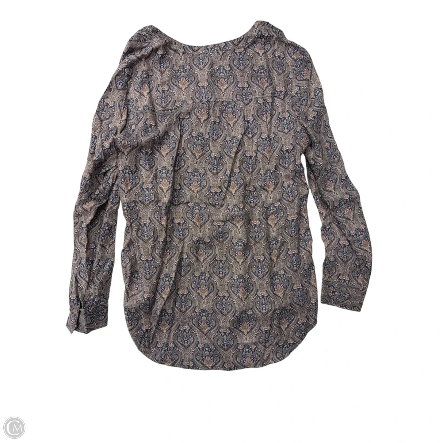 Top Long Sleeve By Krazy Kat In Paisley Print, Size: M
