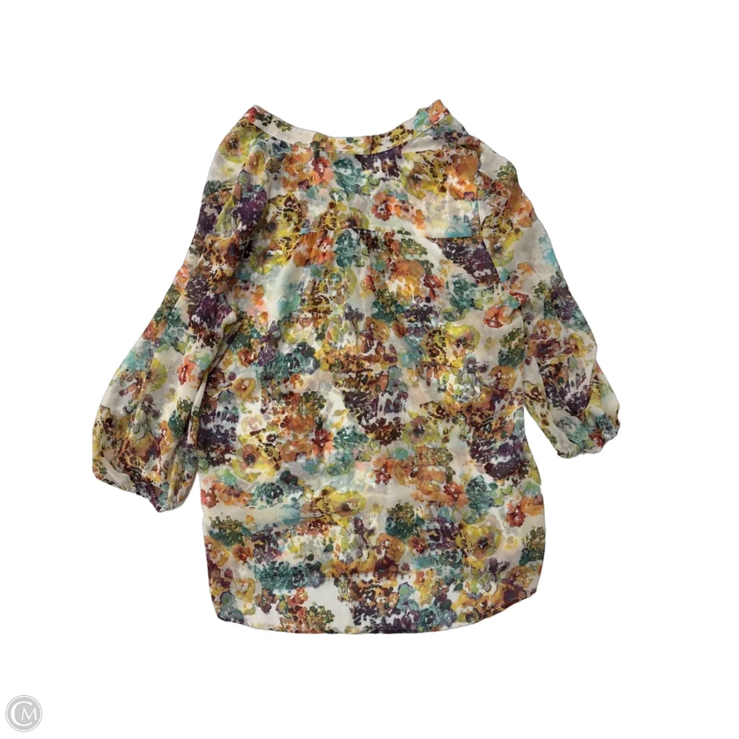 Top Long Sleeve Basic By Clothes Mentor In Cream, Size: M