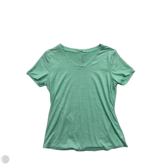 Athletic Top Short Sleeve By Danskin In Green, Size: L