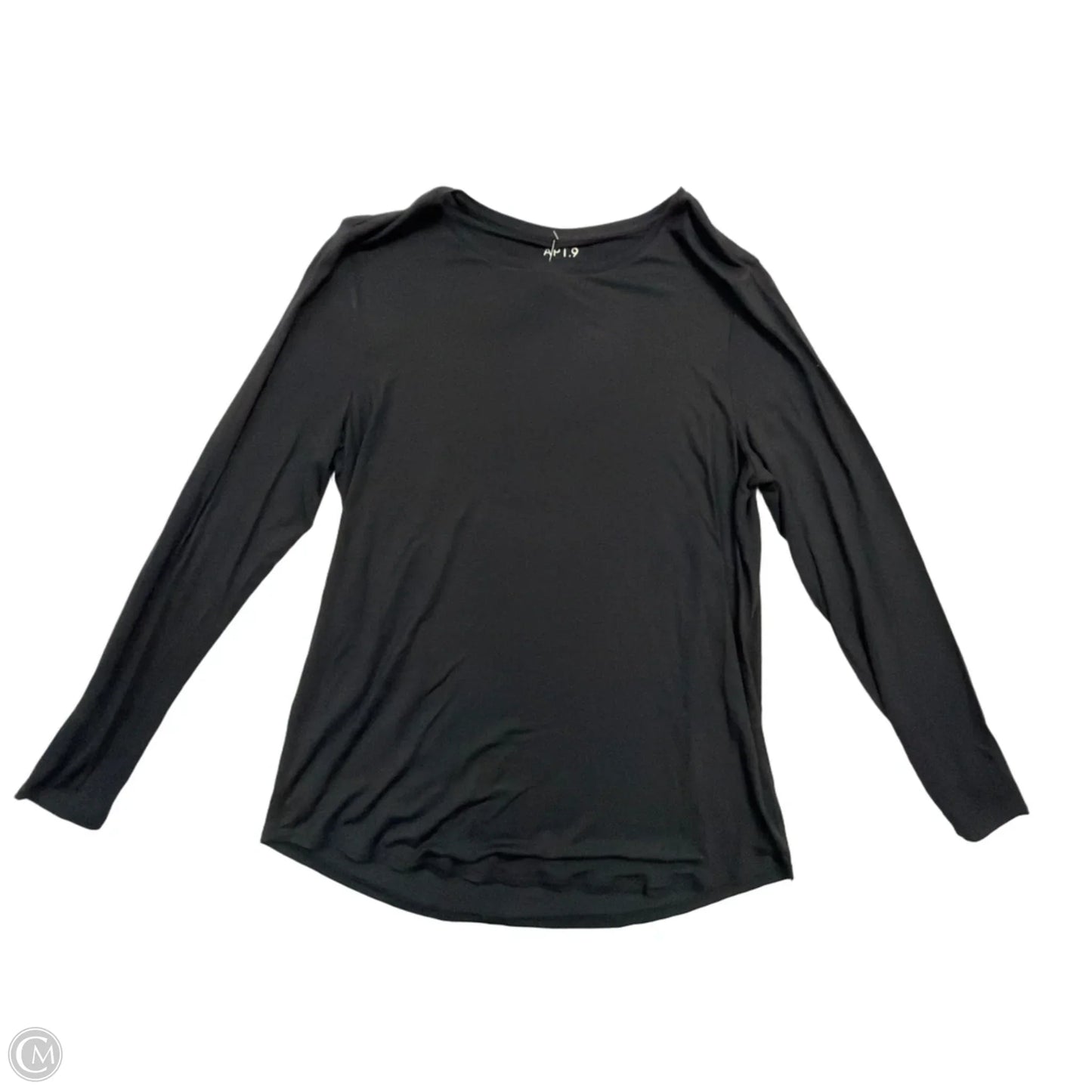 Top Long Sleeve Basic By Apt 9 In Black, Size: L