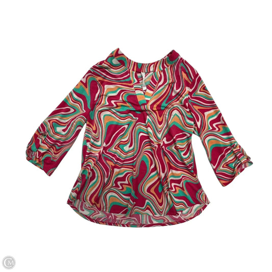 Top Long Sleeve By Dear Scarlett In Multi-colored, Size: L