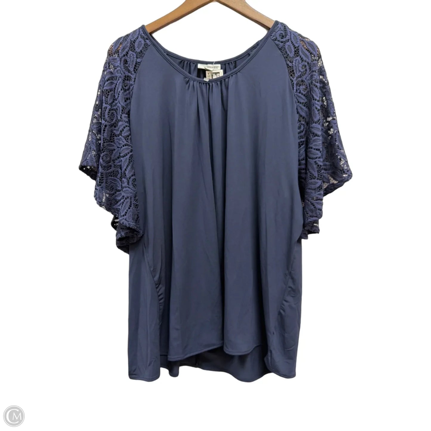 Top Short Sleeve By Catherines In Blue, Size: 1x