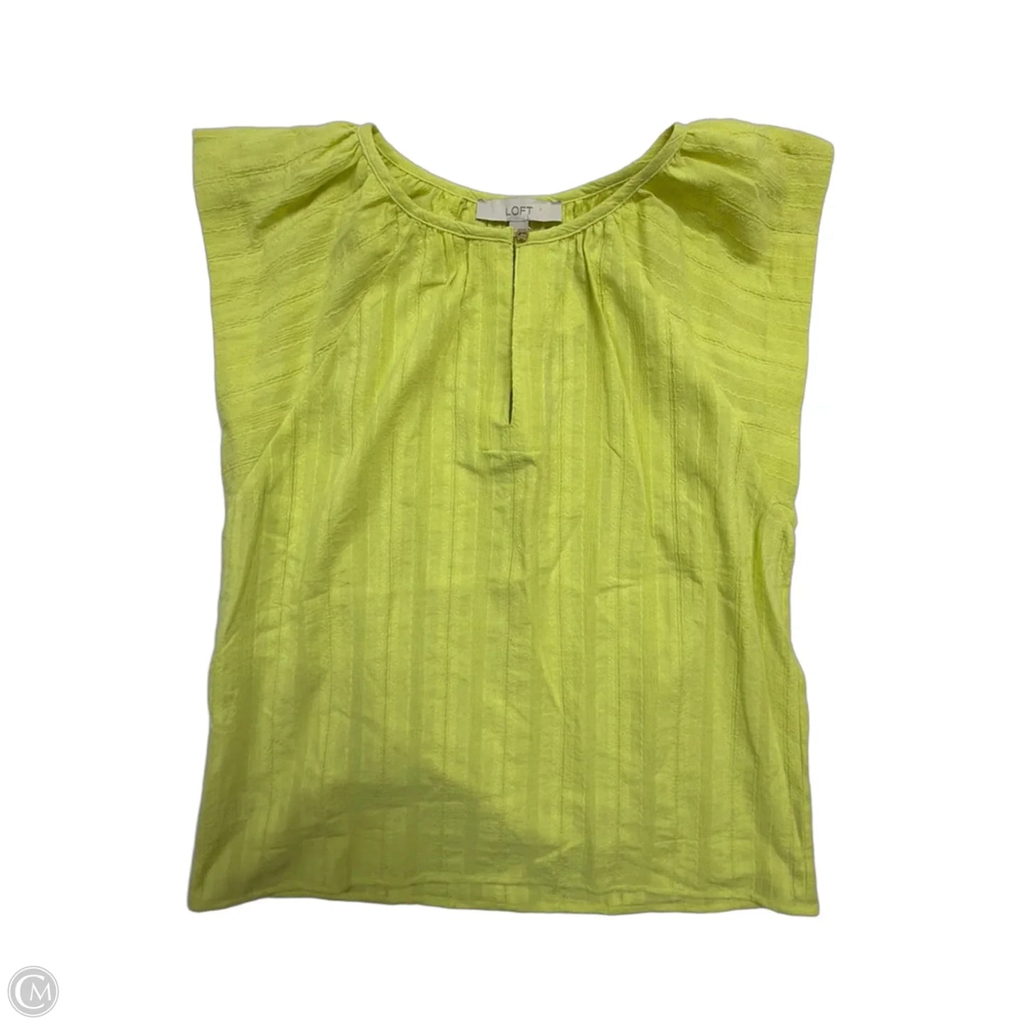 Top Short Sleeve By Loft In Green, Size: M