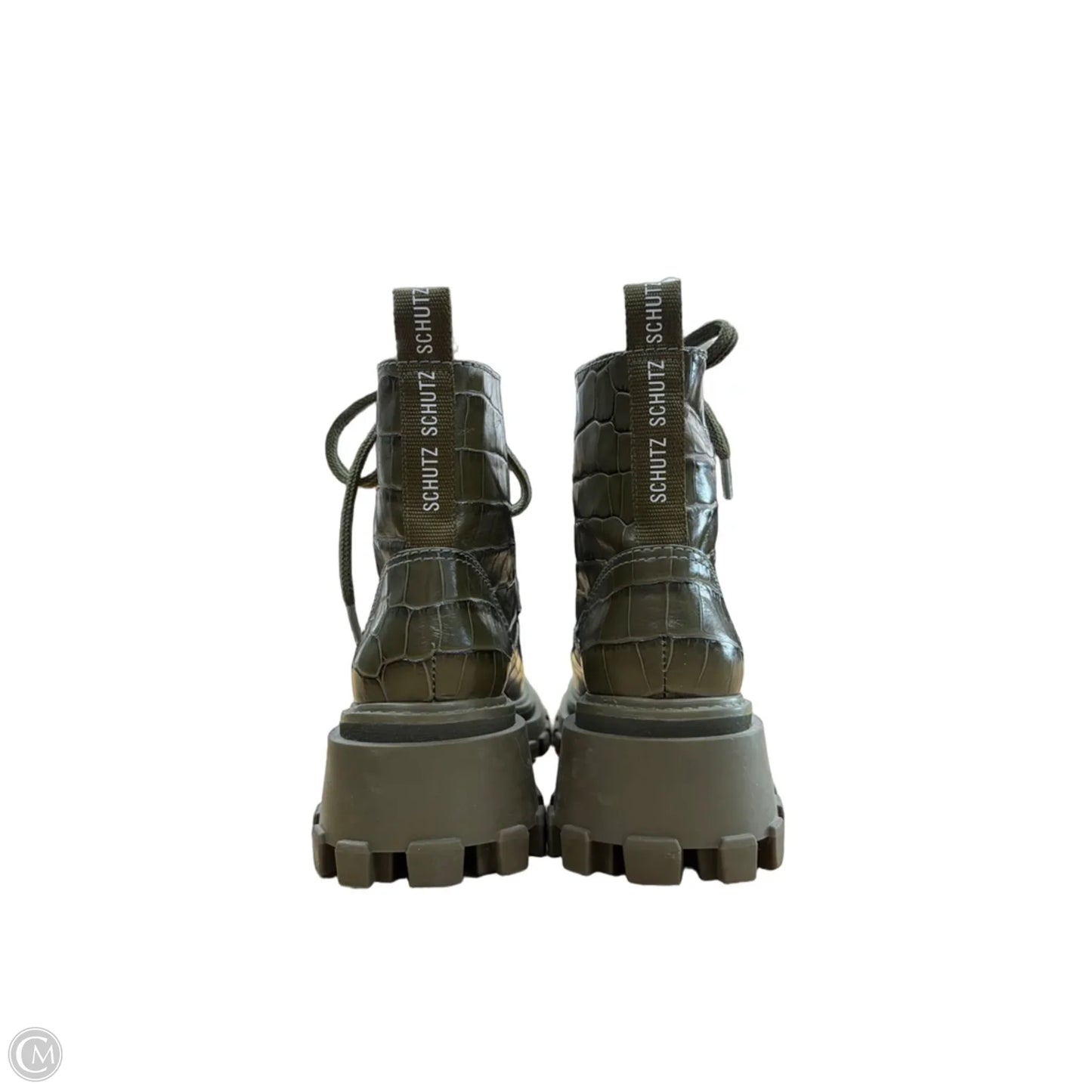 Boots Combat By Schutz In Green, Size: 8