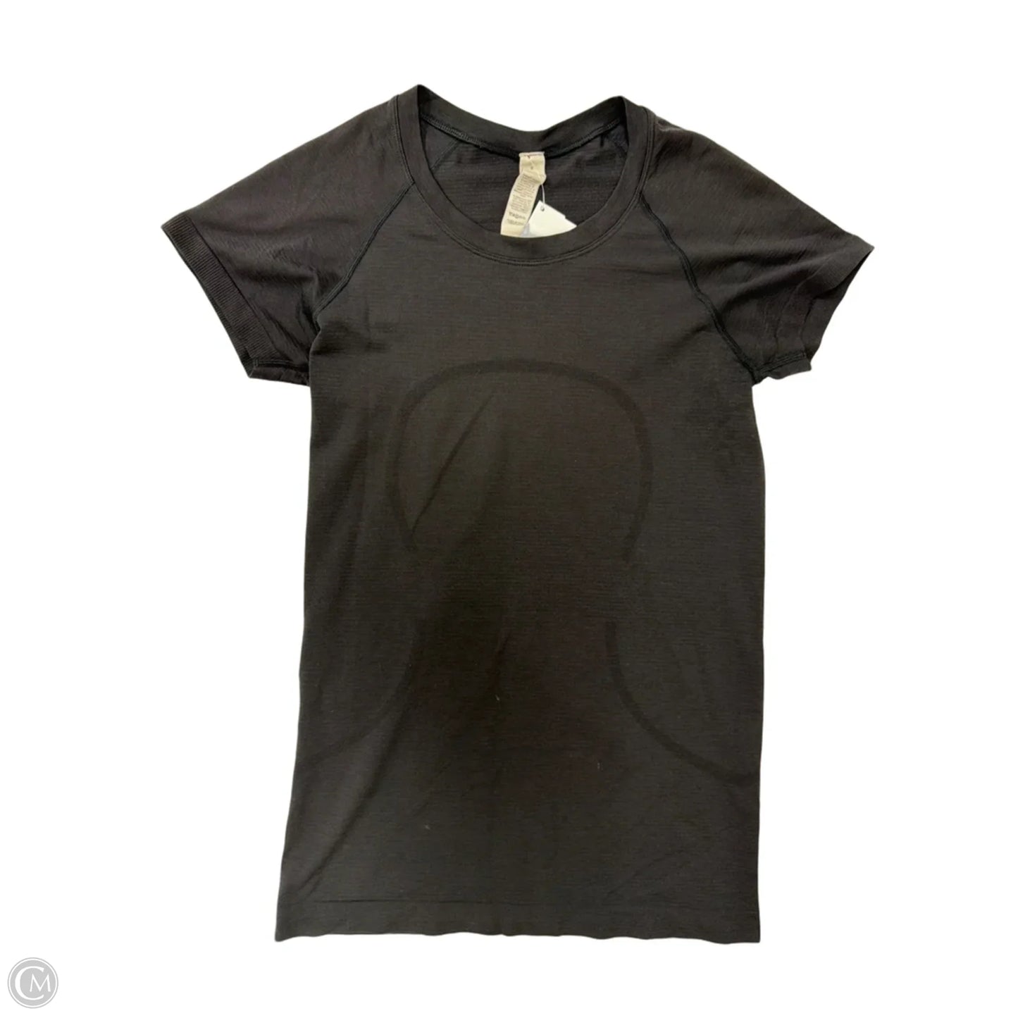 Athletic Top Short Sleeve By Lululemon In Black, Size: S