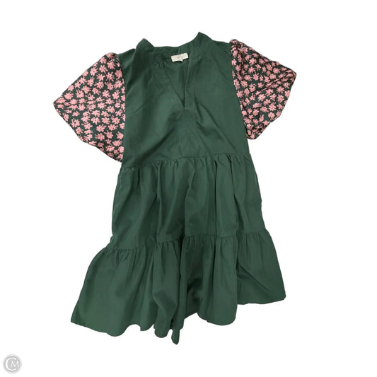Dress Casual Midi By Entro In Green & Pink, Size: S