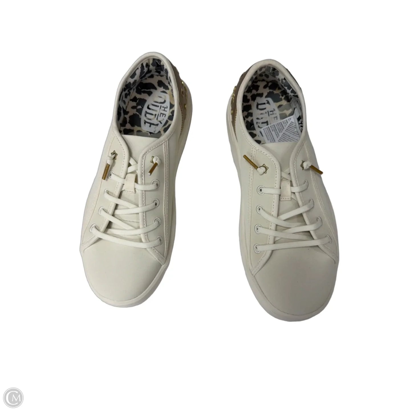 Shoes Sneakers By Hey Dude In Gold, Size: 9
