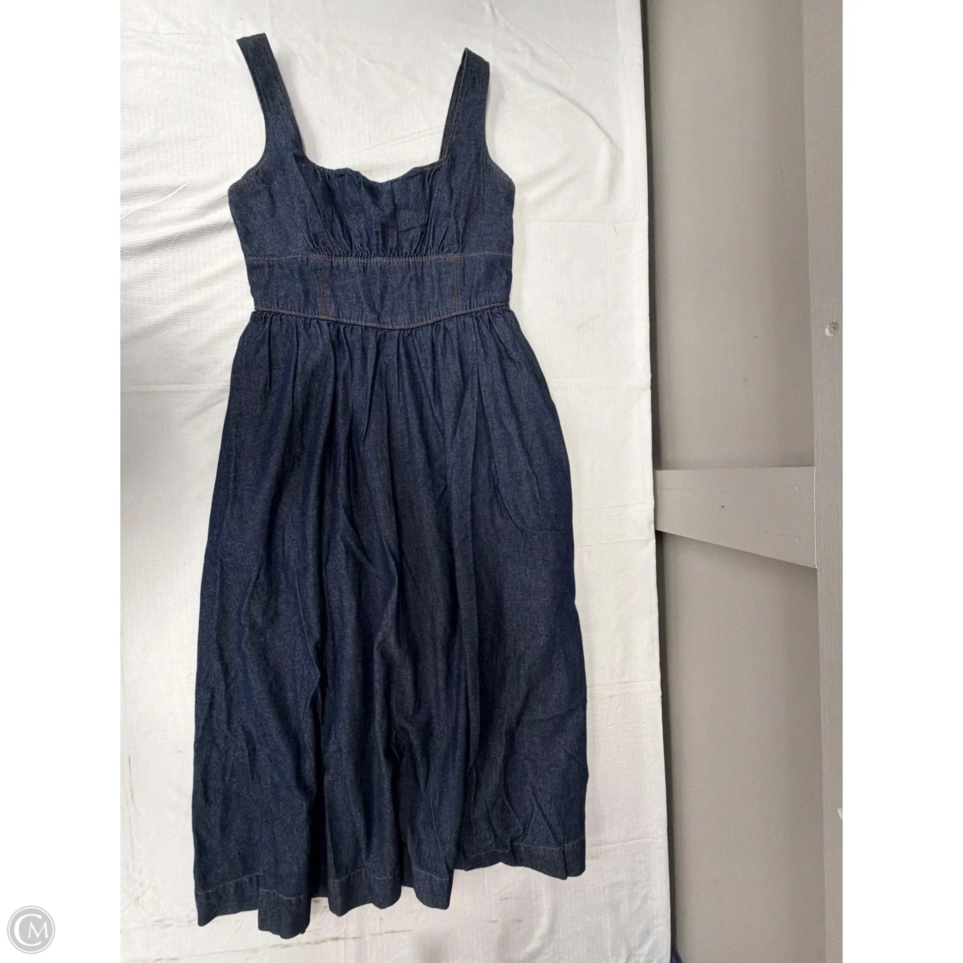 old navy denim maxi dress Old Navy Womens Smocked Bodice Maxi Dress Tiered Denim Lyocell Medium