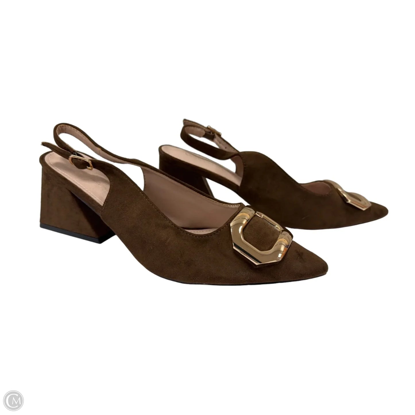 Sandals Heels Block By Catherine Malandrino In Brown, Size: 8