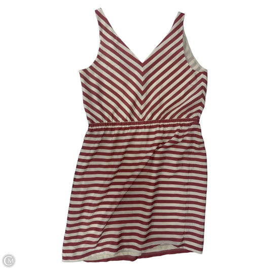 Dress Casual Midi By Loft In Striped Pattern, Size: L