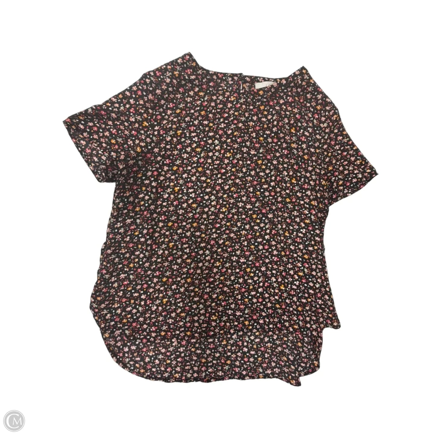 Top Short Sleeve By Loft In Floral Print, Size: L
