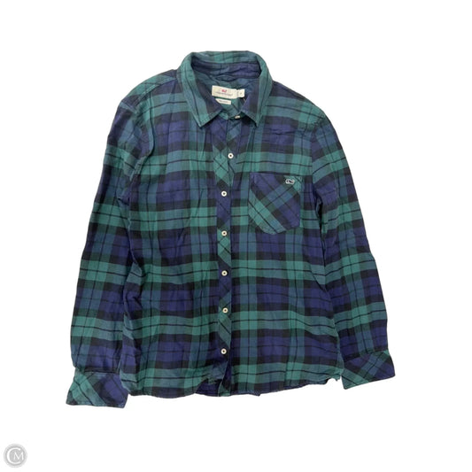 Top Long Sleeve By Vineyard Vines In Polkadot Pattern, Size: S
