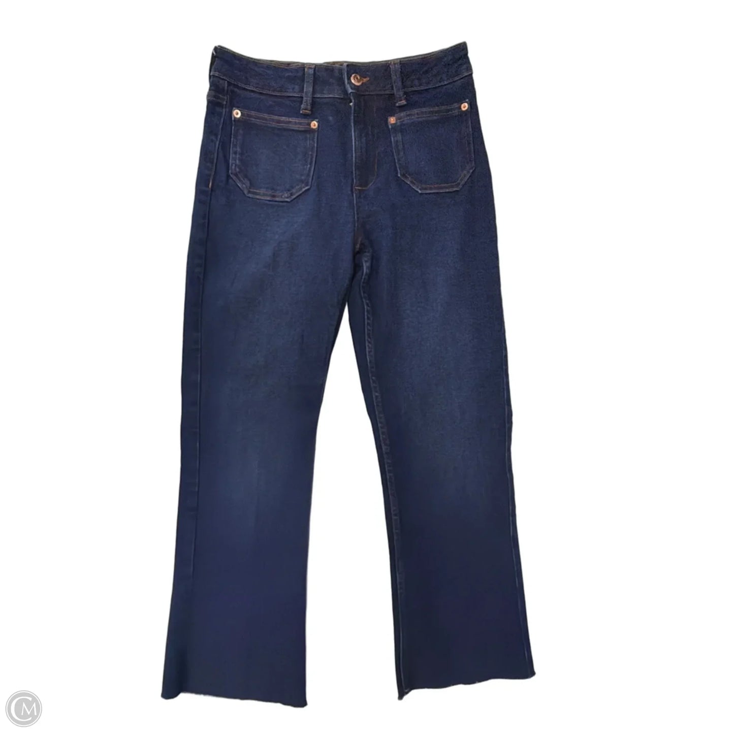 Jeans Straight By Zara In Blue Denim, Size: 2