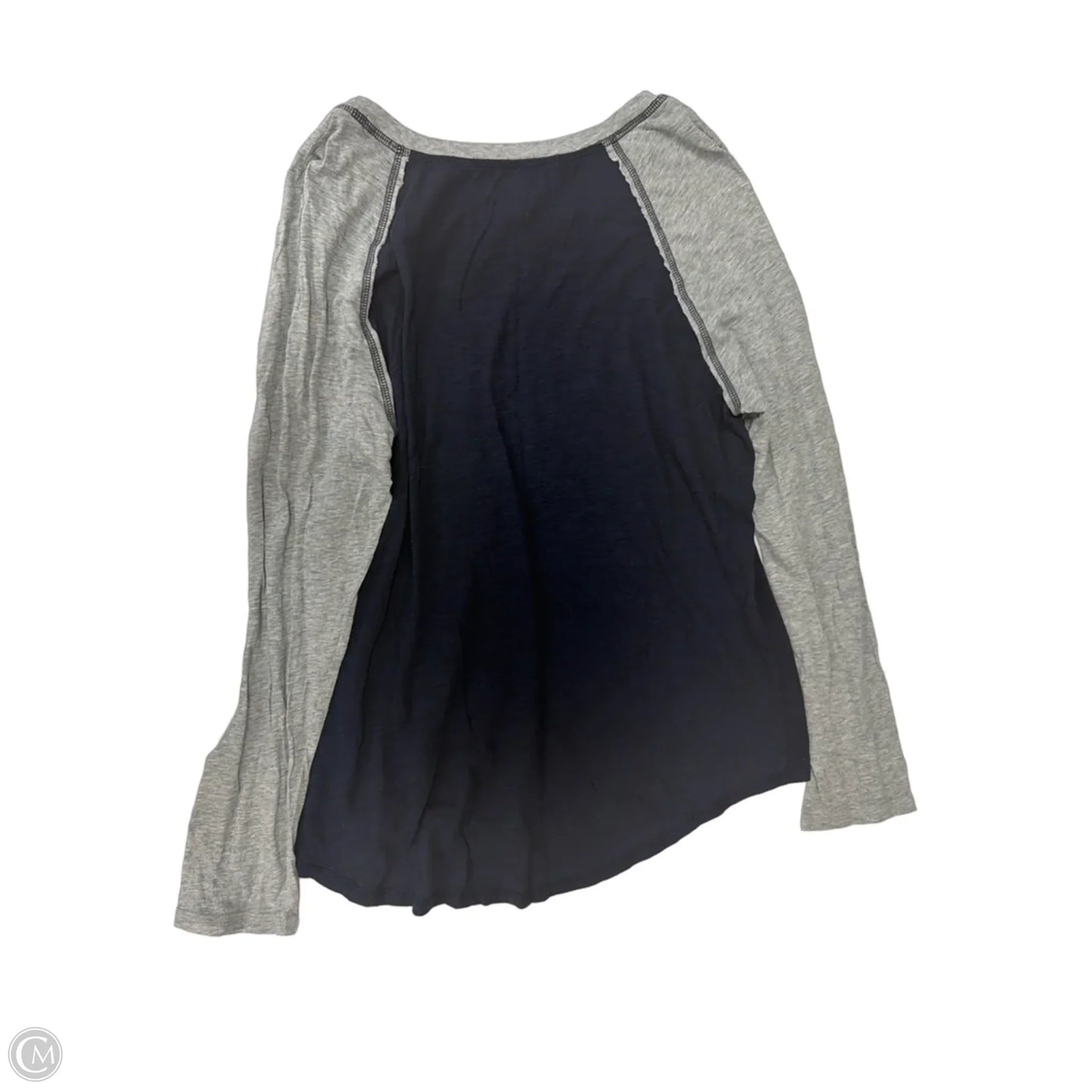 Top Long Sleeve By Cato In Blue & Grey, Size: L