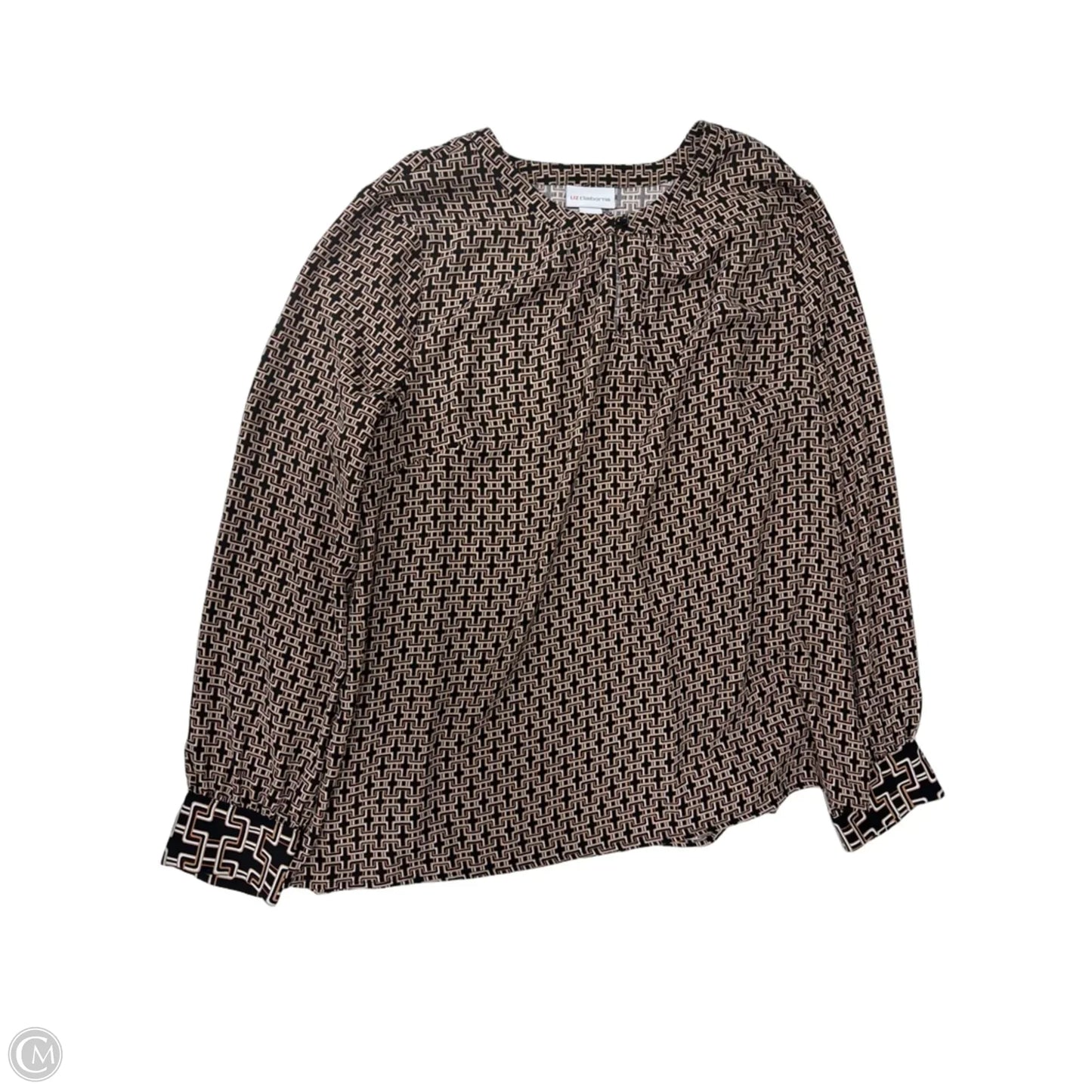Top Long Sleeve By Liz Claiborne In Brown, Size: L