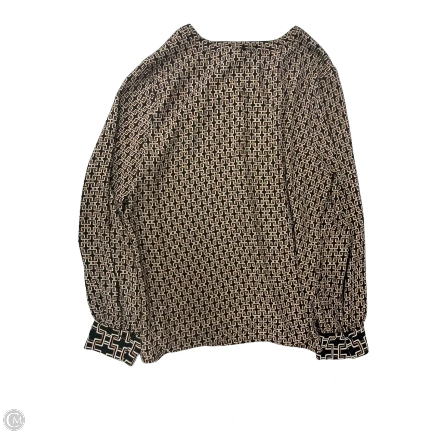Top Long Sleeve By Liz Claiborne In Brown, Size: L