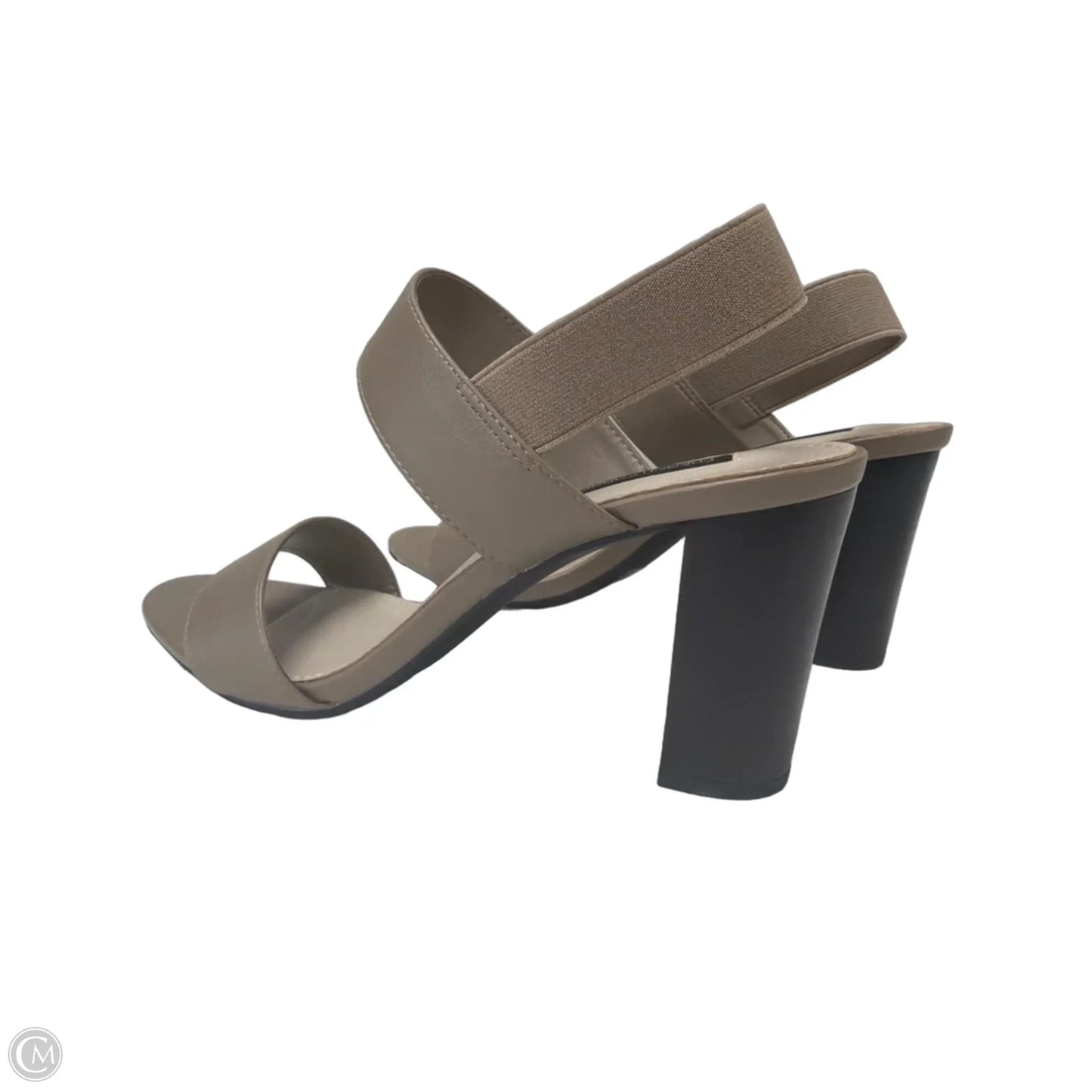 Sandals Heels Block By French Connection In Taupe, Size: 8.5