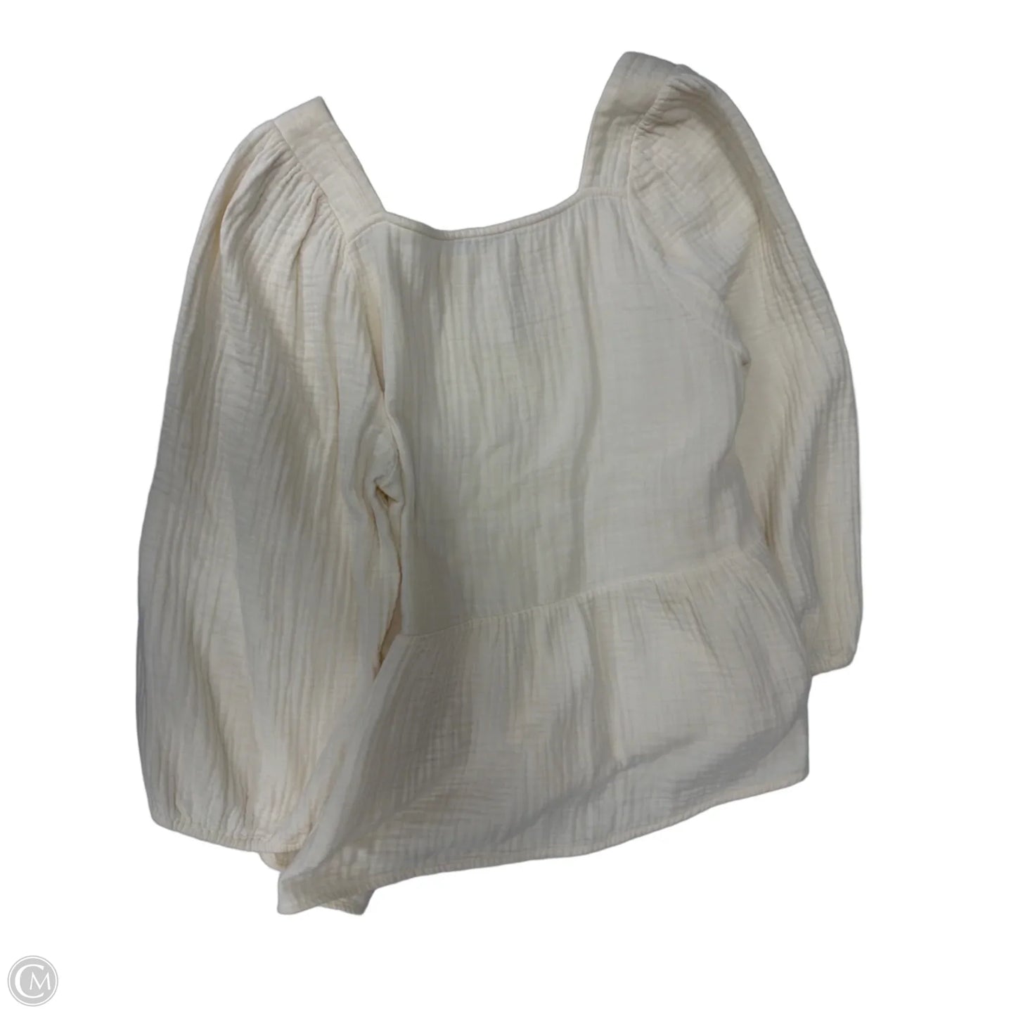 Top Long Sleeve By Madewell In Cream, Size: Xl