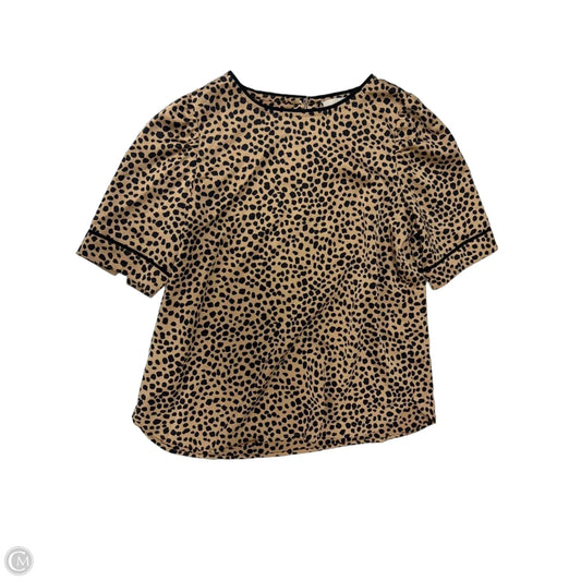 Top Short Sleeve By Loft In Animal Print, Size: S