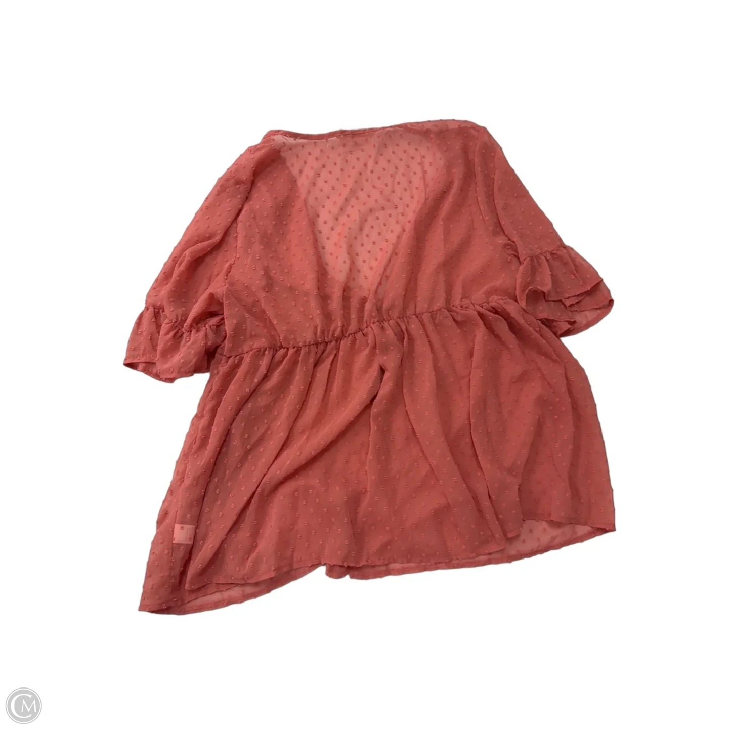 Cardigan By Clothes Mentor In Coral, Size: 4x