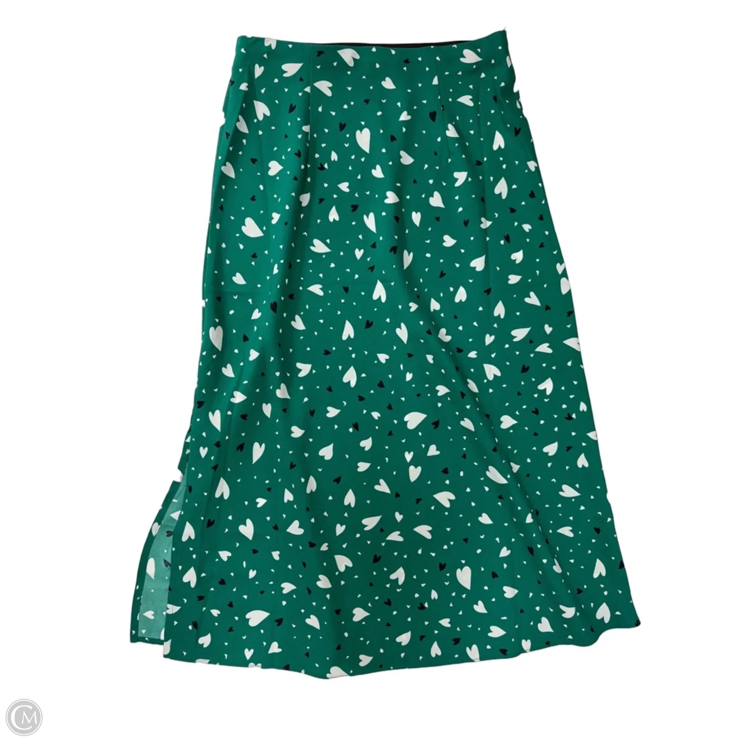 Skirt Maxi By Loft In Green & White, Size: Xs