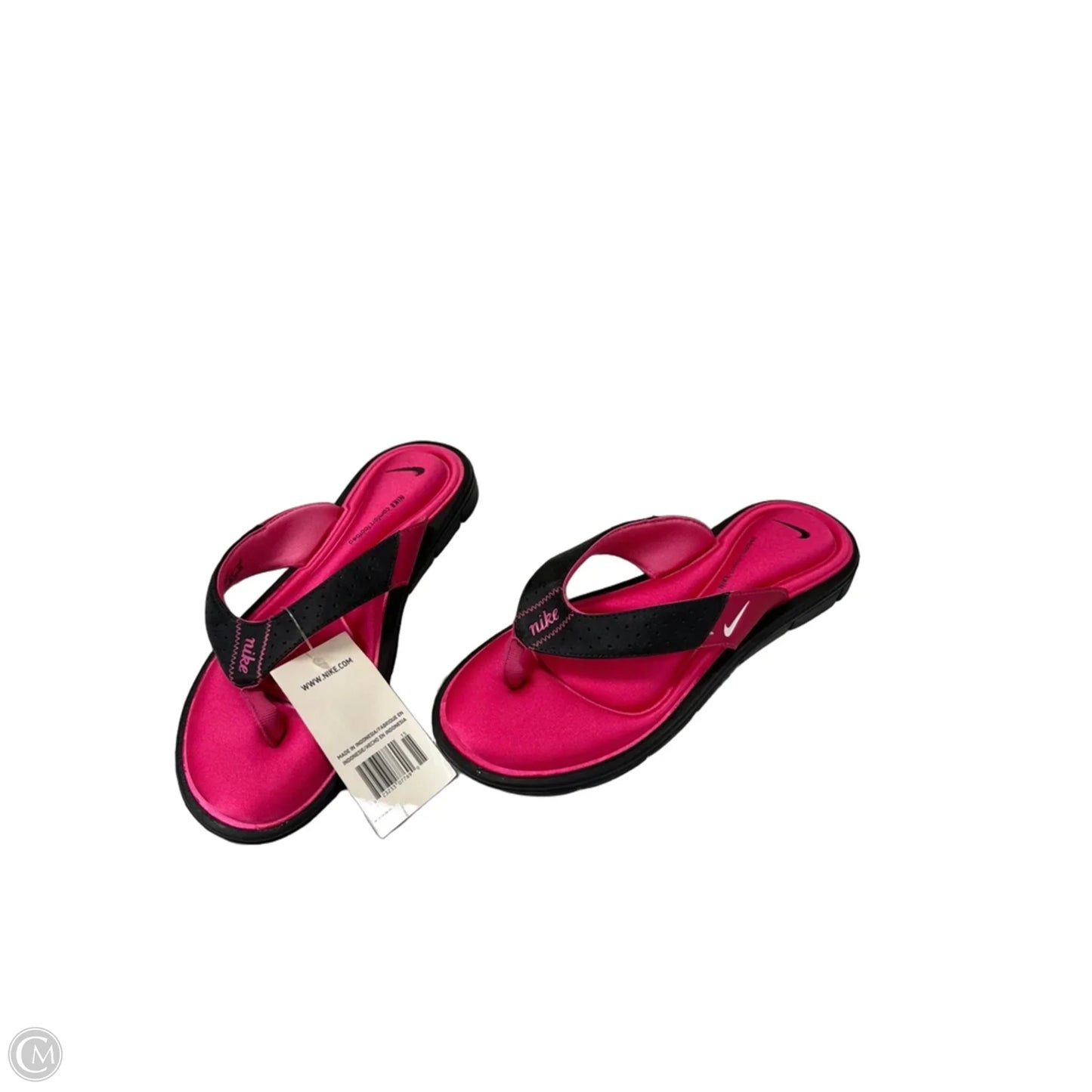 Shoes Flats By Nike In Black & Pink, Size: 9