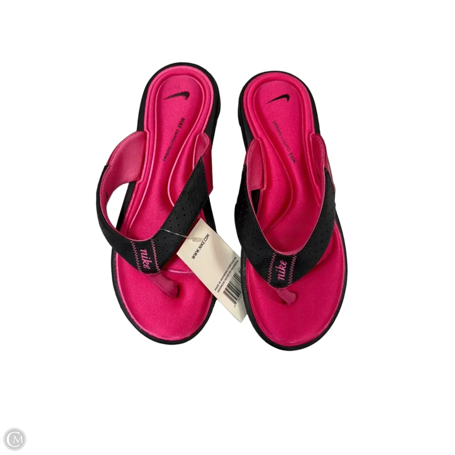 Shoes Flats By Nike In Black & Pink, Size: 9