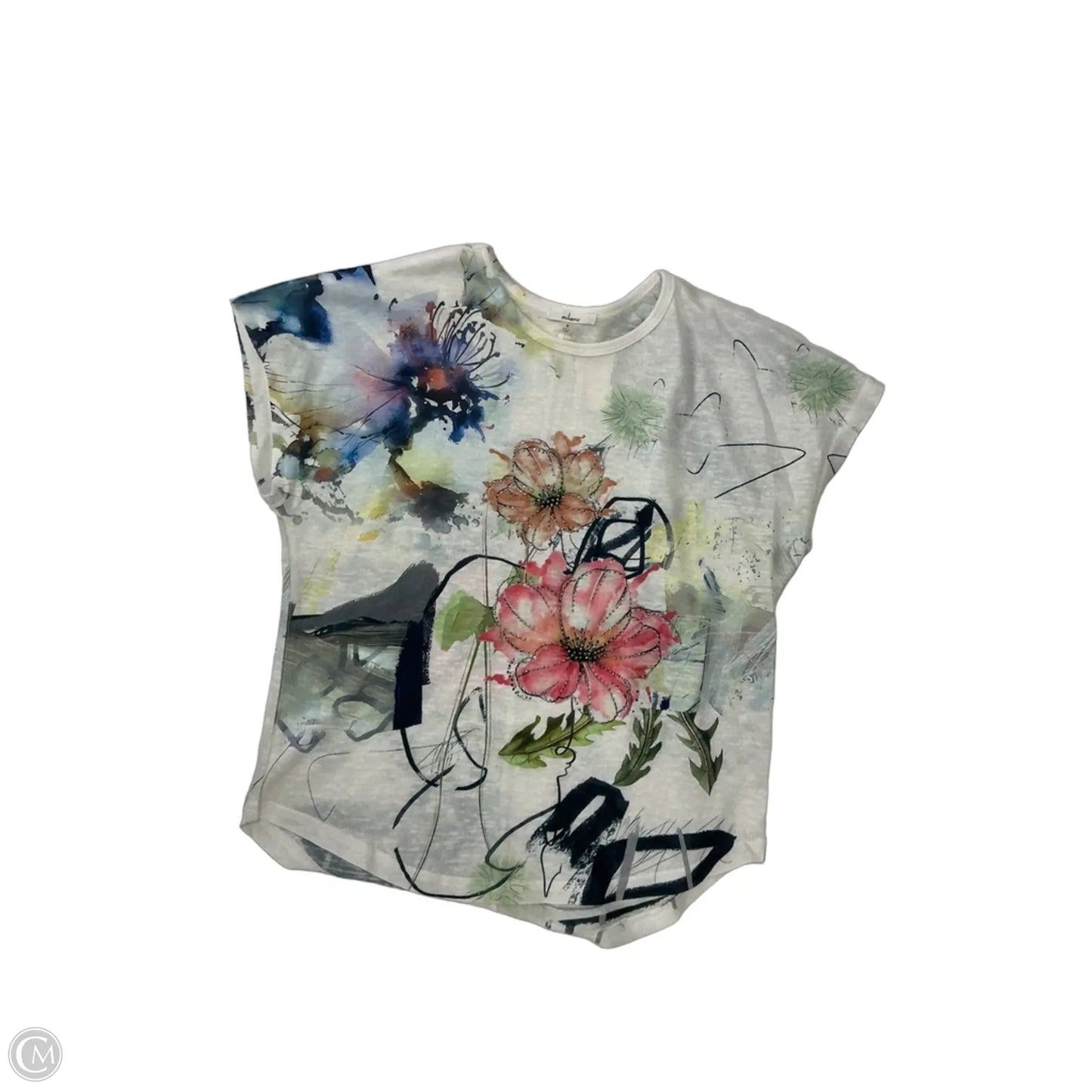 Top Short Sleeve By Milano In Floral Print, Size: S