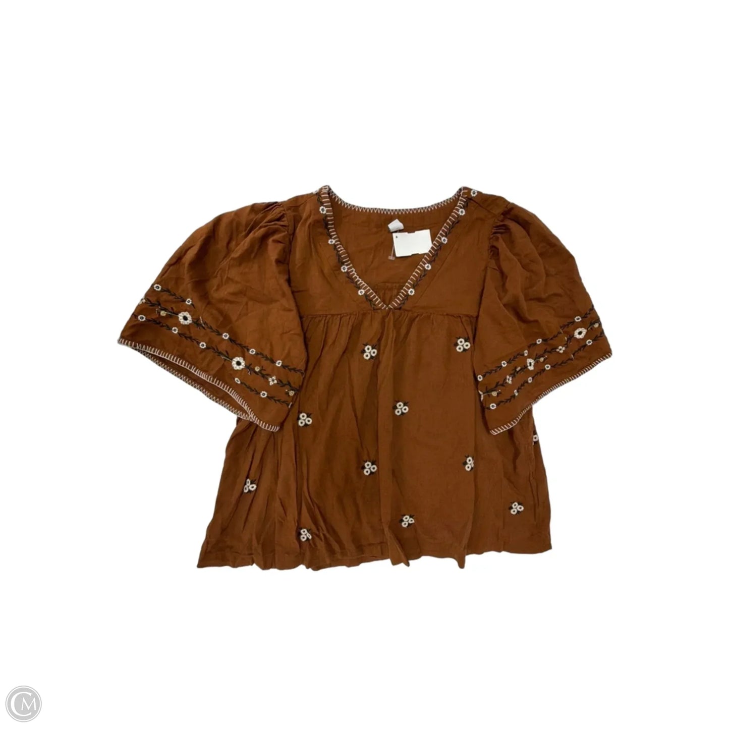 Top Short Sleeve By Old Navy In Brown, Size: L