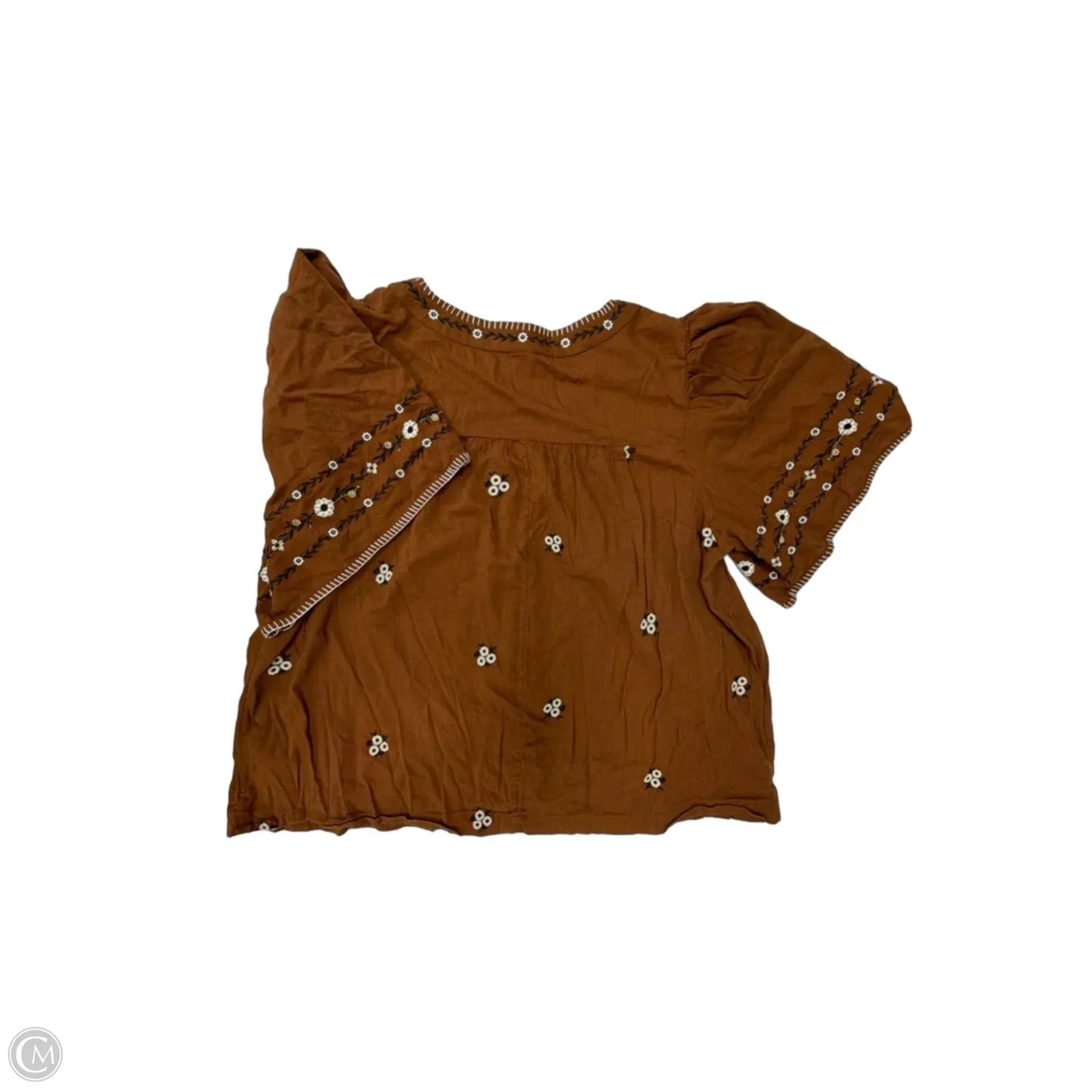 Top Short Sleeve By Old Navy In Brown, Size: L
