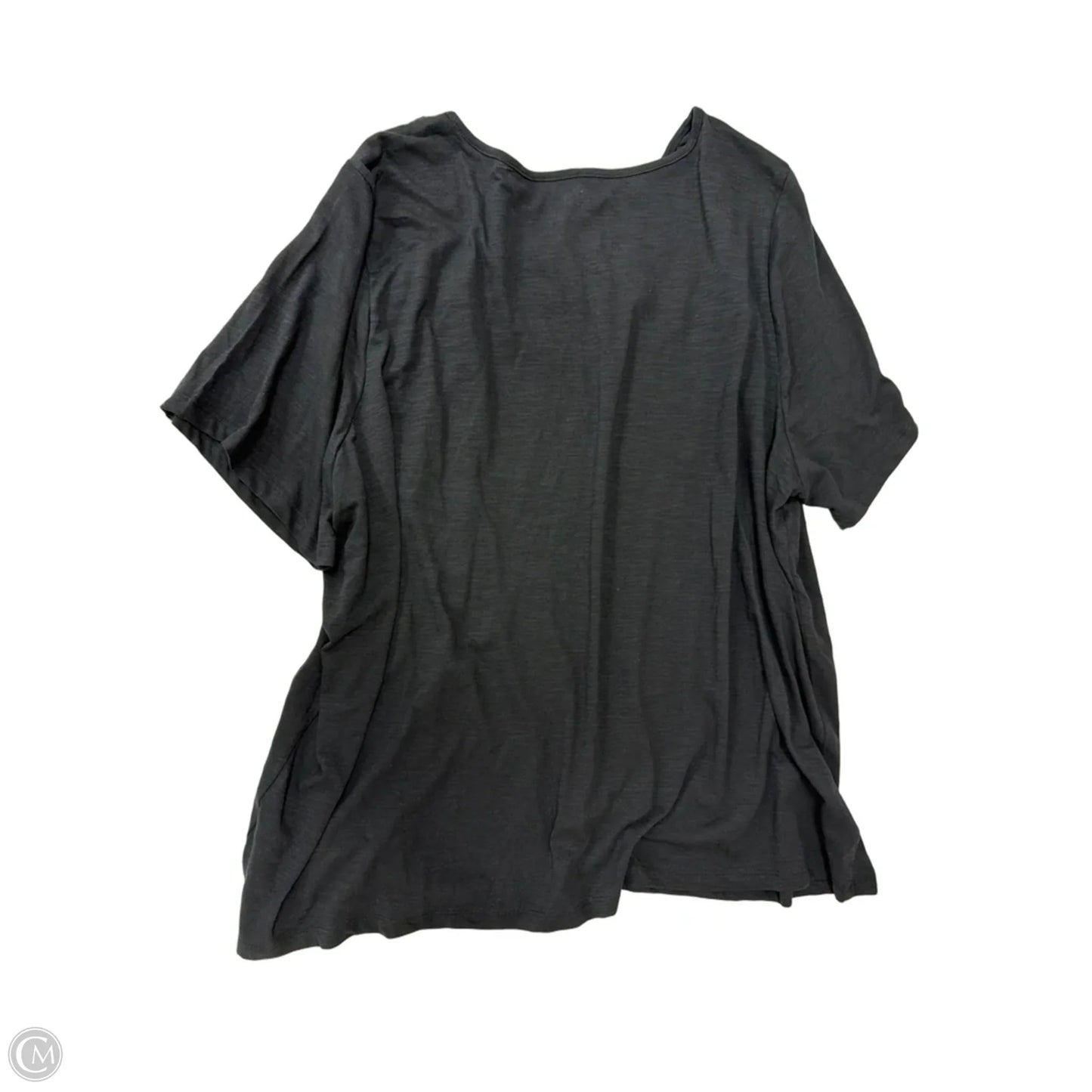 Top Short Sleeve By Croft And Barrow In Black, Size: 3x