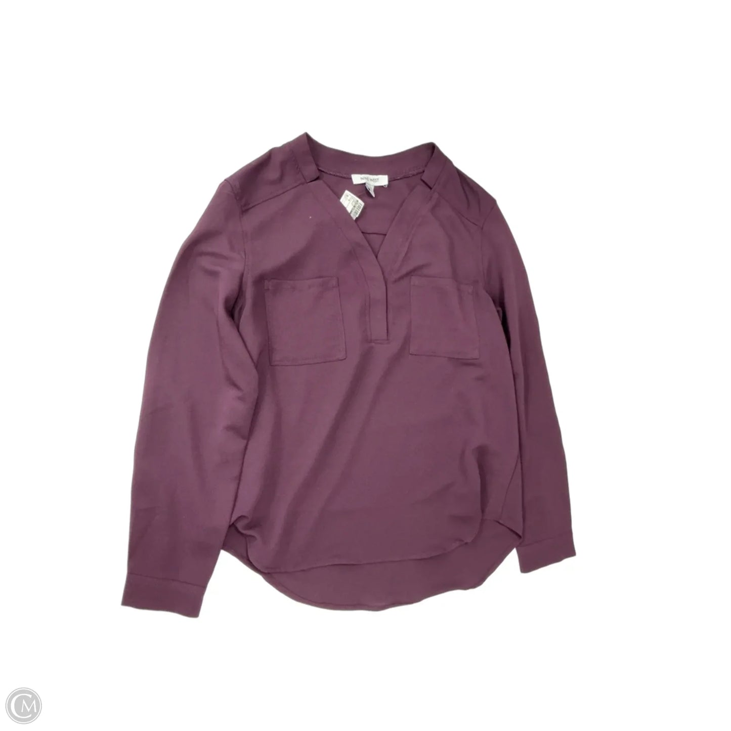 Top Long Sleeve By Nine West In Purple, Size: M