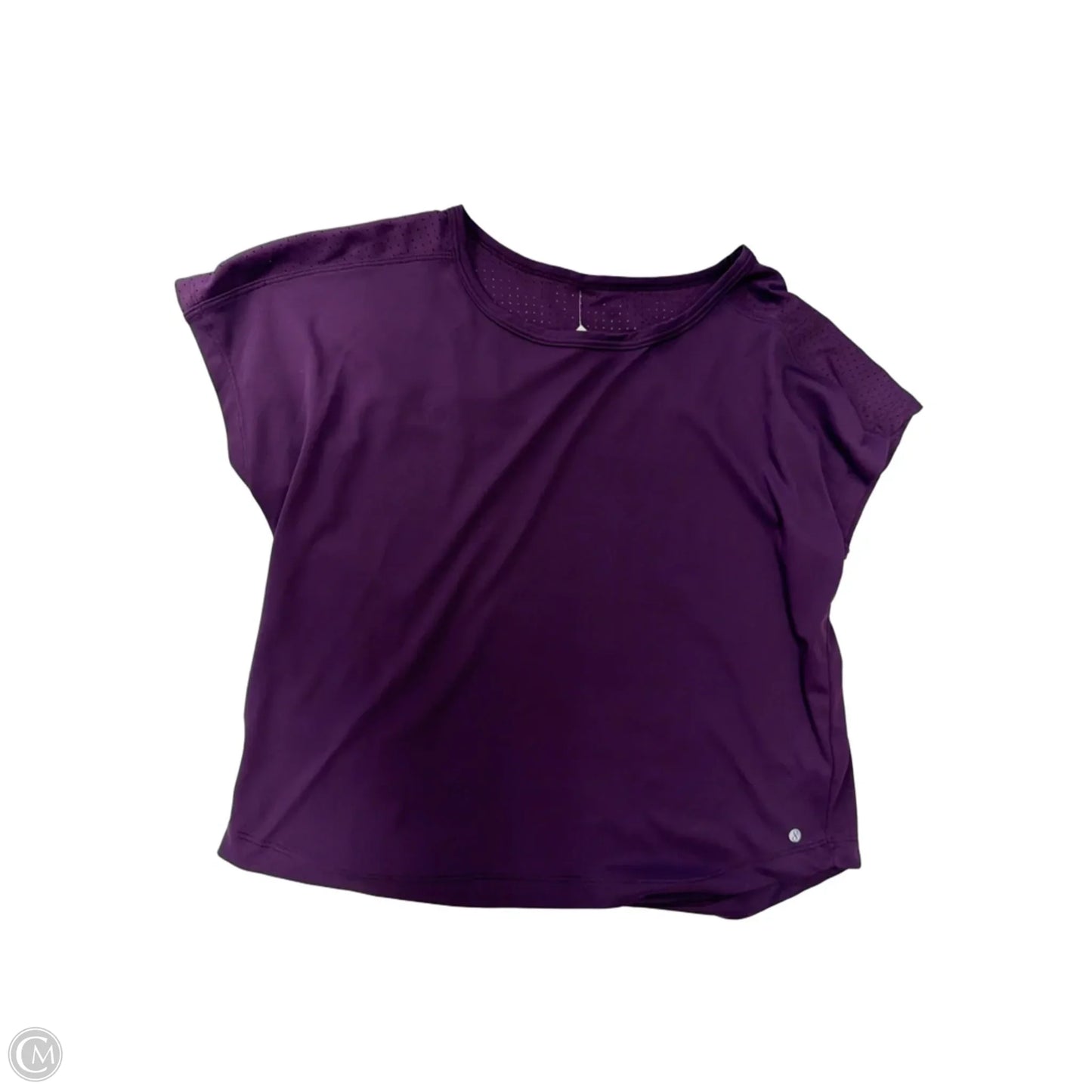 Athletic Top Short Sleeve By Layer 8 In Purple, Size: M