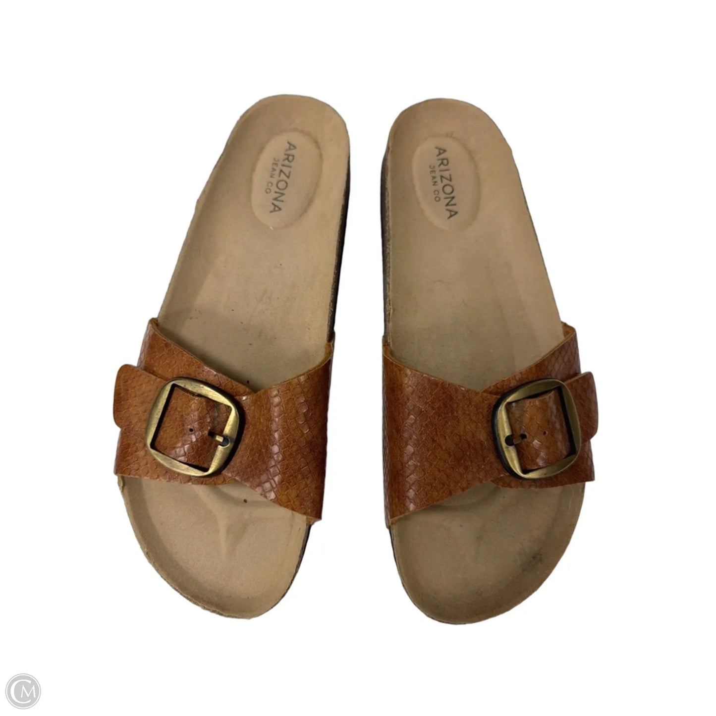 Sandals Flats By Clothes Mentor In Brown, Size: 9