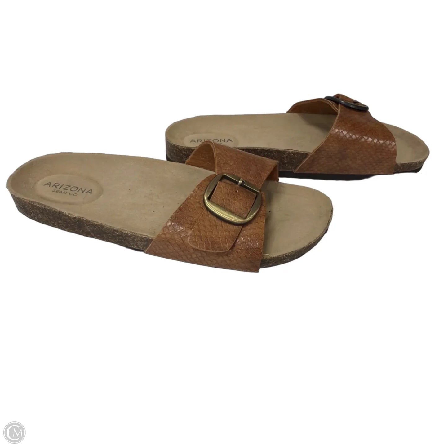 Sandals Flats By Clothes Mentor In Brown, Size: 9