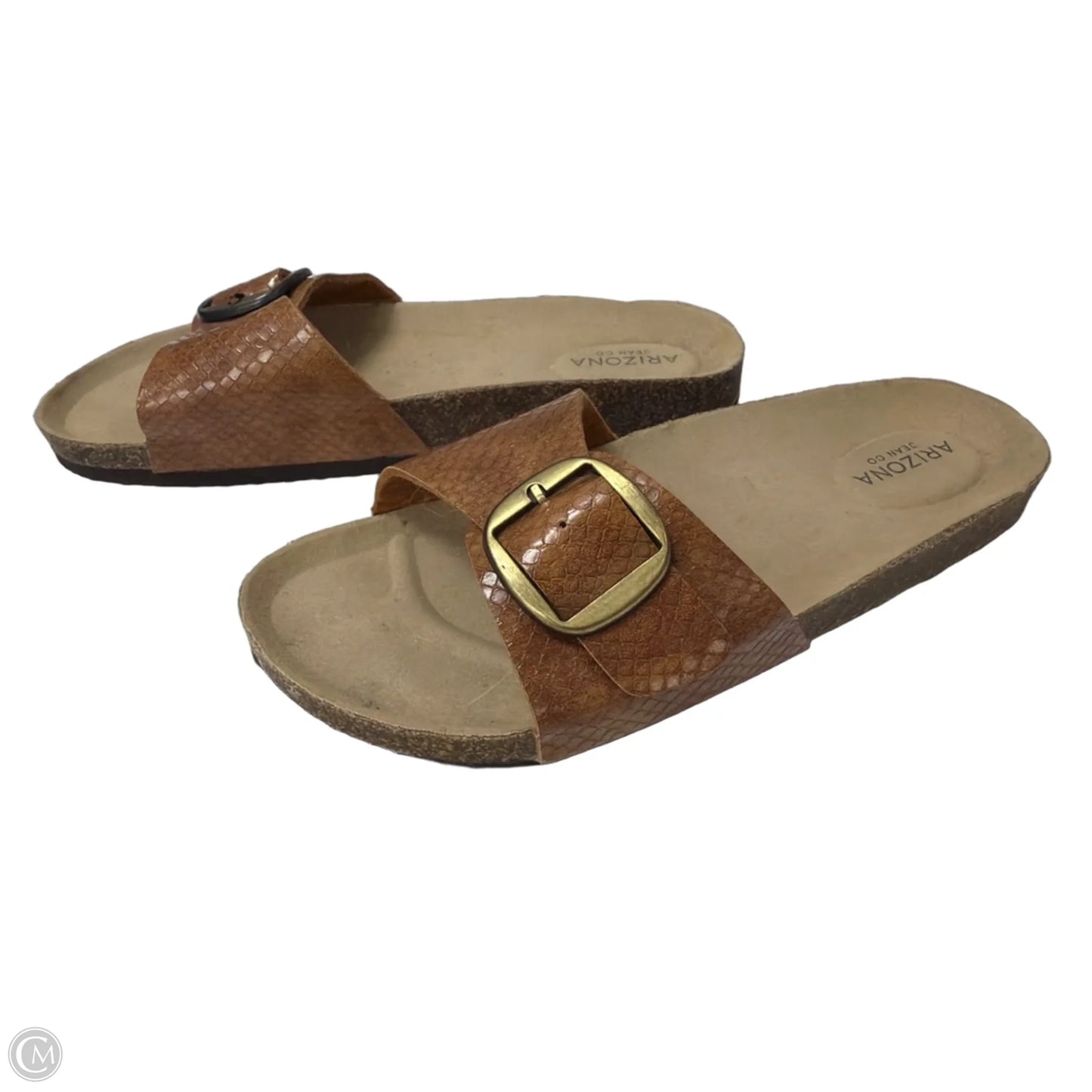 Sandals Flats By Clothes Mentor In Brown, Size: 9