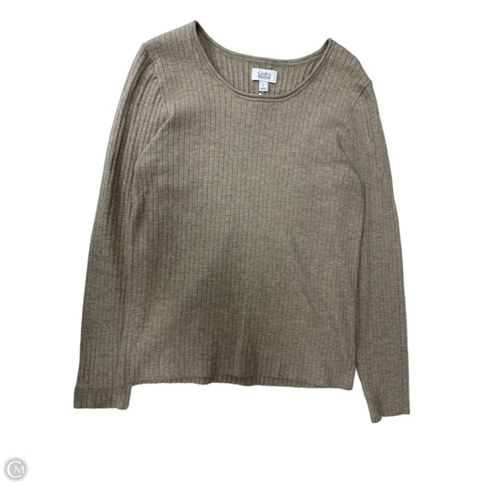 Top Long Sleeve By Croft And Barrow In Brown, Size: L