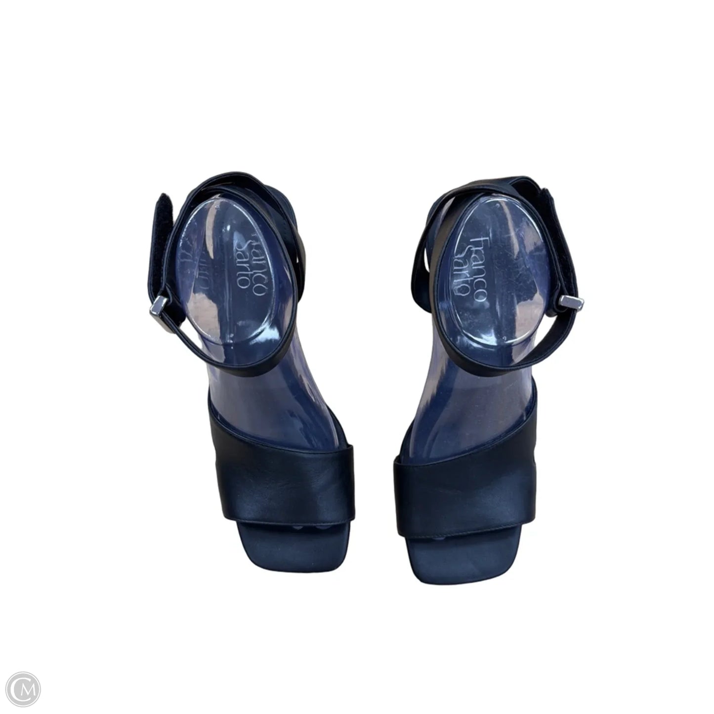 Sandals Heels Wedge By Franco Sarto In Black, Size: 9