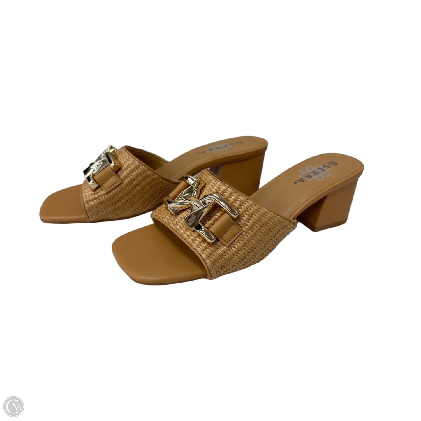 Sandals Heels Block By Serra In Tan, Size: 10