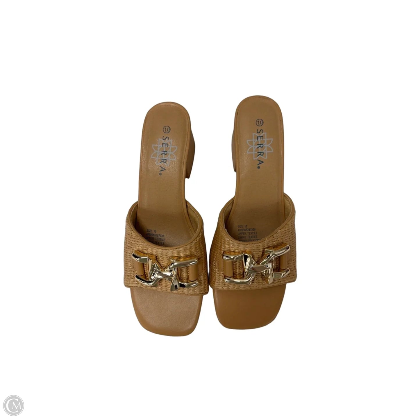 Sandals Heels Block By Serra In Tan, Size: 10